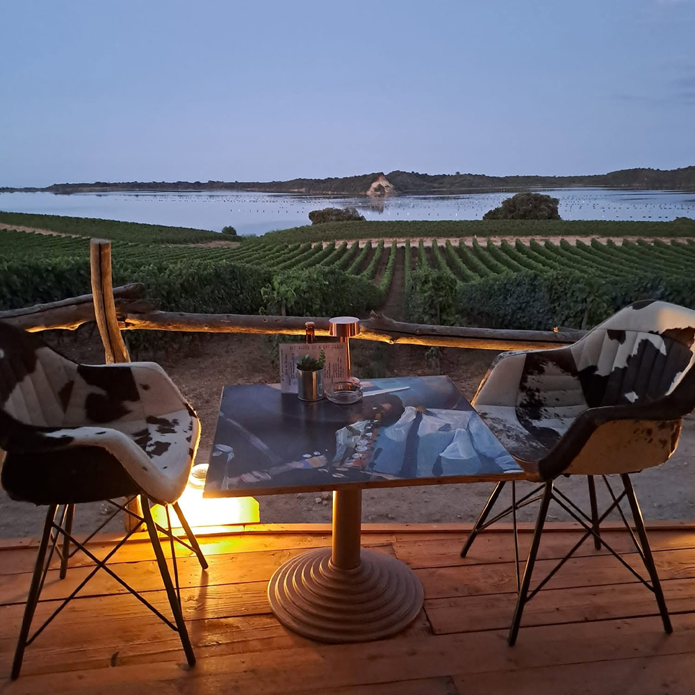 Une terrasse au cœur des vignes